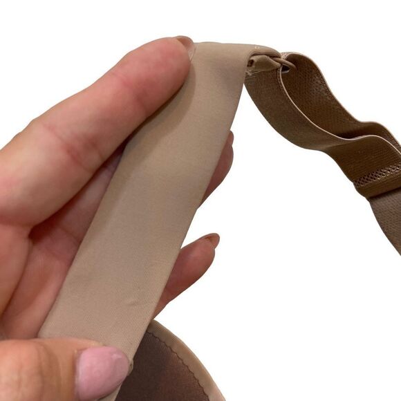 Ladies Front Closure Tan Padded Push Up Bra Size 38DD‎ - Picture 3 of 6